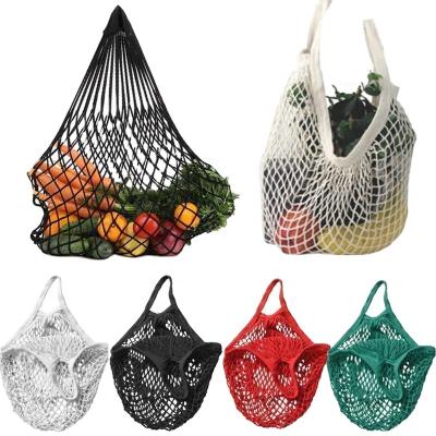 Cina cotton mesh tote bag for shopping in vendita