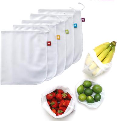 China drawstring polyester mesh bag for veggie fruit zu verkaufen