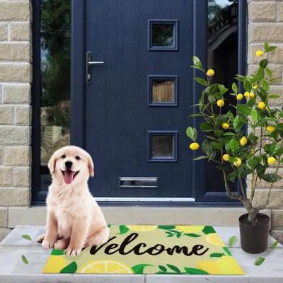 中国 Custom Handmade Premium Wool Area Rug Welcome Doormat Indoor Outdoor Floor carpet House Entrance Front Porch rugs 販売のため