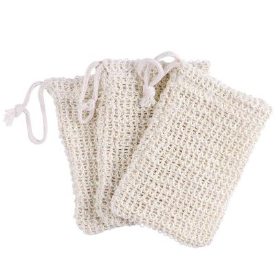 China Natural Sisal Soap Bags Exfoliating Mesh Soap pouch Te koop