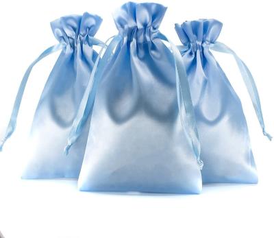 Κίνα Colorful Baby Shower Christmas Satin Gift bags custom Jewelry pouches Wedding Favor Drawstring Bags προς πώληση