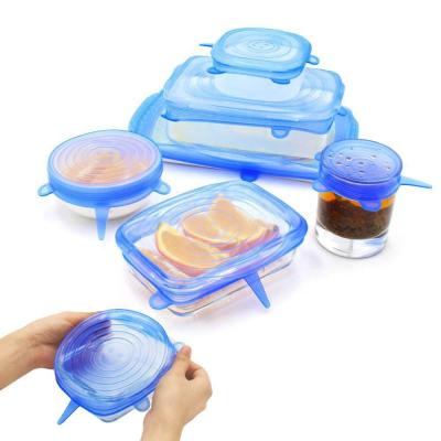 China Silicone Stretch Lids Huggers Covers reusable for food en venta