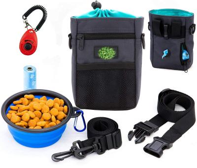 Cina Dog Training Pouch Bag with Waist Shoulder Strap, Poop Bag Dispenser and Collapsible Bowl in vendita