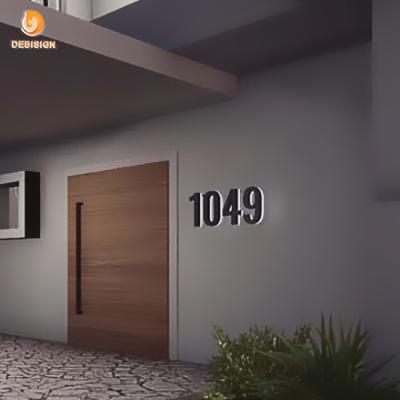 China Eco-Friendly Apartment Sign Numbers Solar House Sign Number Sign Number Steel Stone Home for sale