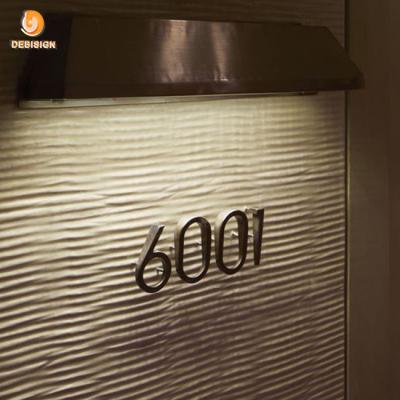 China Eco - Friendly House Number Sign Plaques Light Glass Effect Acrylic Number 40 Signs Make for sale