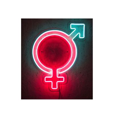 China Shops Split Toilet Gender Symbol Neon Light Sign Neon Decoration For Adult Bar KTV Shop Neon Lights for sale