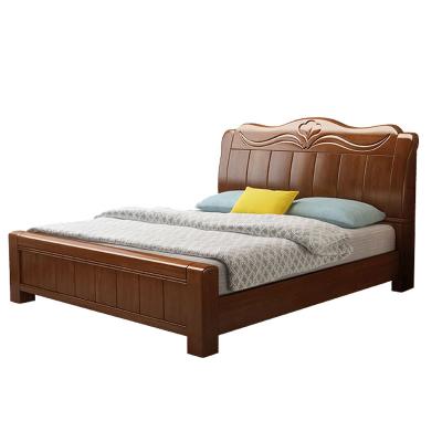 China Foldable a large number of solid wooden double beds wholesale for sale