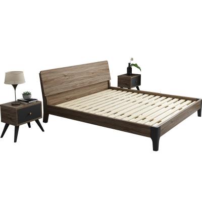 China Nordic Modern Bedroom Furniture Wooden Storage Style Bed Sets for sale