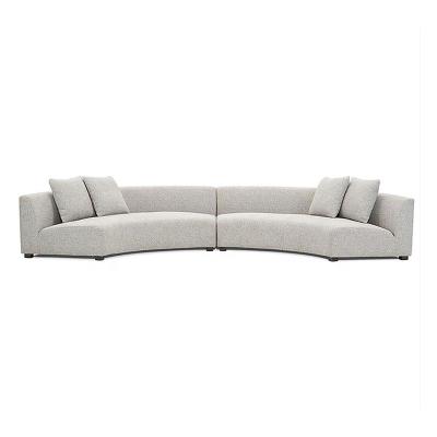 China White Modern Living Room Adjustable Cushions Wooden Shape Sectional (Other) Corner Leather Sofa Around Modular Sofa for sale