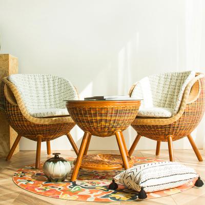 China natural & Light Indoor Living Room Decor Waterproof Colorful Cane Rattan Egg Chairs for sale