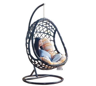 China Handsome Olive King Modern Design Outdoor Furniture Rattan Swing Chair Balcony Rattan Hanging Chair Egg Swing Chair for sale