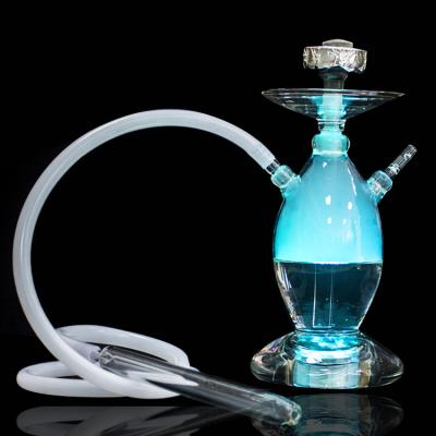 China With LED Hookah Light Wholesale Rugby Design Hookah Bottle Glass Water Tube For Smoking Shisha for sale