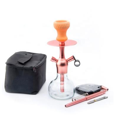 China Eco-friendly high quality small size colorful shisha glass hookah cigarette acrylic hookah popular in birthday party bar for sale