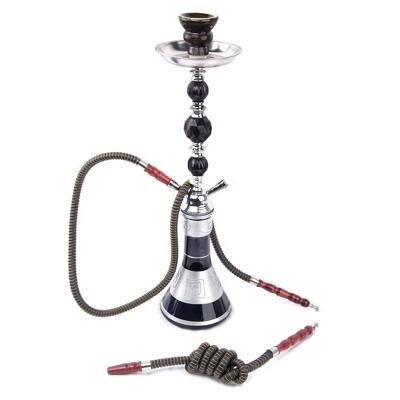 China High quality wear-resistant smoking hookah aluminum alloy shisha tool foreign trade shisha set large double tube arabic glass shisha hookah for sale