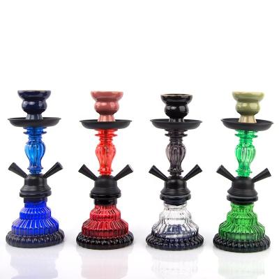 China Portable Shisha Tool Hookah Russian Arabic Double Smoking Accessories Engraving Hookah Shisha Glass Set for sale