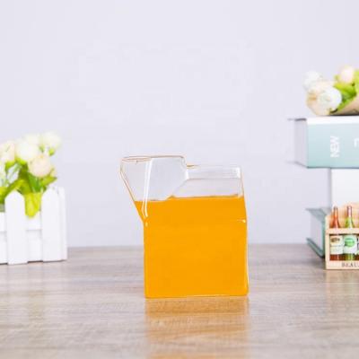 China Creative design high borosilicate glass milk stored transparent box for sale