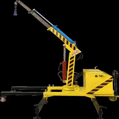 China Other Mini floor rotating mobile crane electric walking battery charging function lifting weight 1 ton 2 tons can be customized for sale