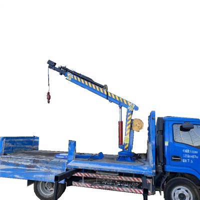 China Other Small pickup truck crane loading and unloading hydraulic automatic telescopic boom rotary crane ship loading for sale