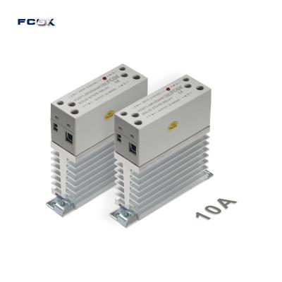 China FCGK DC 10a sealed solid state relay ssr slim din with heat sink, 24v 220v ssr solid state relay DIN module for sale