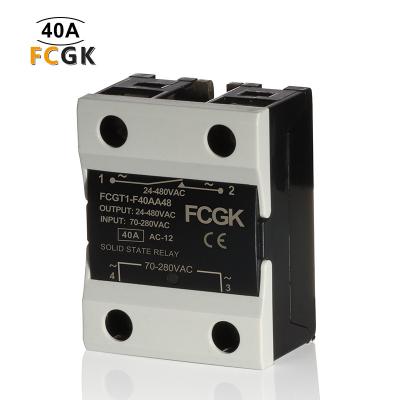 China Sealed Load 250v AC Single Phase Solid State Relay Input 24-240vac-40a High Voltage Ssr for sale