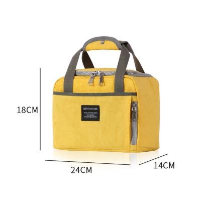 China High Quality Custom Insulated Insulated Aluminum Foil Portable Nylon Lunch Picnic Cooler Bag For Women And School Kids for sale