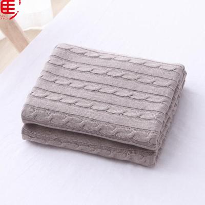 China Chunky Knit Sherpa Fleece Throw Throw Blanket Couch Weight Disposable 100% Acrylic/Cotton Woven Thick Comfy Blanket for sale