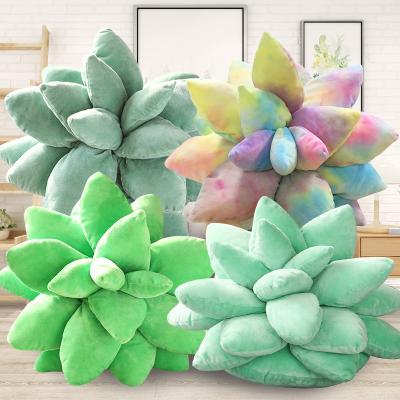 China Hot Selling Sleeping Amazon Soft And Cute 3D Simulation Plant Plush Toys Creative Succulents Pillow for sale