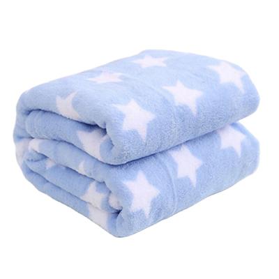 China Hot Sale Portable Cartoon Printing Kids Blanket Custom Star Screen Printed Fleece Flannel Blanket for sale