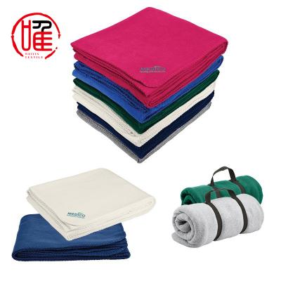 China Wholesale Custom Printing Hot Sale Anti-Apnea Solid Color Anti-piling Fleece Fleece Blanket For Winter for sale