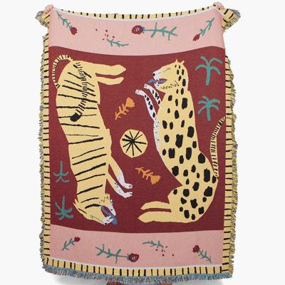 China Disposable Hot Sale Casual Blankets Tapestry Sofa Mat Custom Pattern Tapestries Decoration Pink Panther Blanket for sale