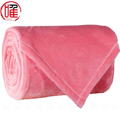 China Wholesale Cheap Disposable King Size Weighted Mink Heated Super Soft Coral Heavy Fleece Blanket For Bedding for sale