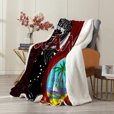 China Low Price Anti-Static Custom Print Colorful Guam Winter Adult TV Soft Blanket Throw Blanket For Bed Sofa for sale