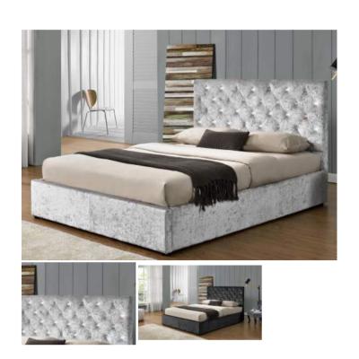 China Durable Upholstered Bed King Platform Upholstered Bed With Upholstered Headboard for sale