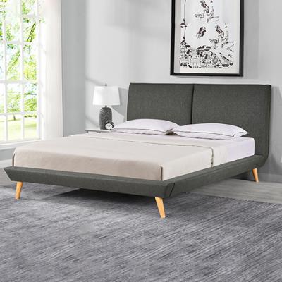 China (Size) Home Use Bedroom Wooden Frame Adjustable Bed Fabric Upholstered Bed for sale