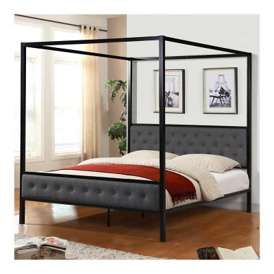 China Durable Canopy Bed Luxury Metal French/Classic/Antique Bed For Bedroom Furniture Indonesia Wholesale for sale