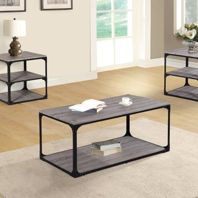 China Free Sample Italian Furniture Metal Frame Durable Wooden Coffee Table Center Table For Living Room for sale