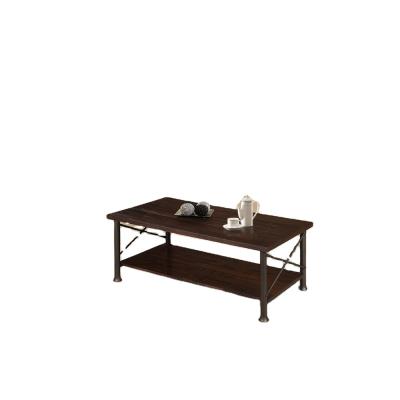 China Durable Industrial Living Room Table Wooden Centerpiece Designer Metal Coffee Table for sale