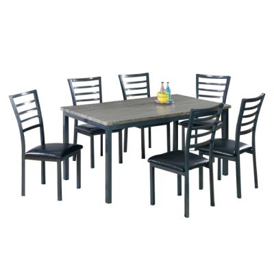 China Easy to Assemble Cheap Dining Table Paver with Marble Dining Table with 6 Chairs for Kitchen Dining Room Furniture for sale