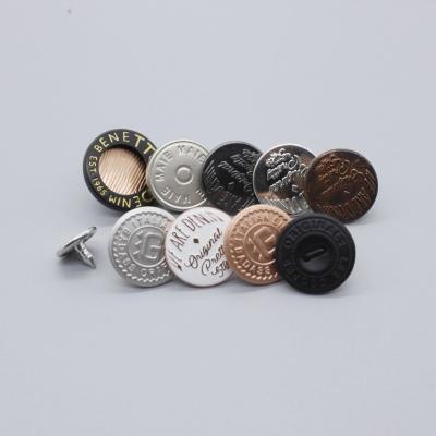 China D&Y new fashion washable high quality custom metal logo jeans button rivet brass jeans button brass jeans button for sale