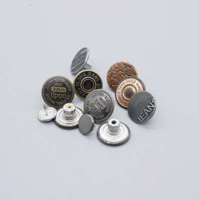 China D&Y Logo Metal Jeans Buttons With Custom Washable New Fashion Factory Price Rivets Denim Brass Buttons For Jeans for sale