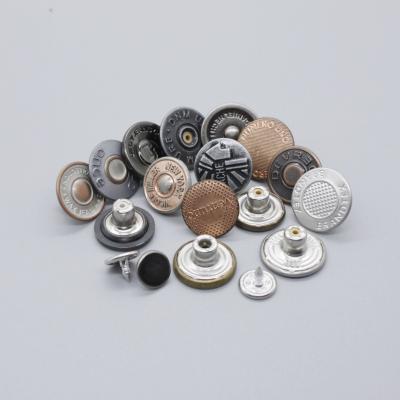 China D&Y 2022 washable high quality custom metal logo jeans button rivet brass jeans button garment brass button for sale