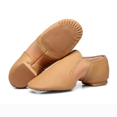 China Wholesale Cheap Dance Running Pigskin Leather In Tan Color Jazz Shoes For Boys And Girls for sale