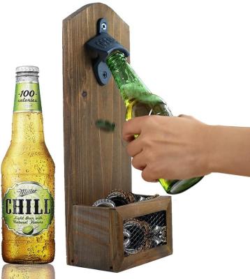 China New Professional Wall Hanging Style Vintage Bottle Opener Wall Mounted Rack for sale