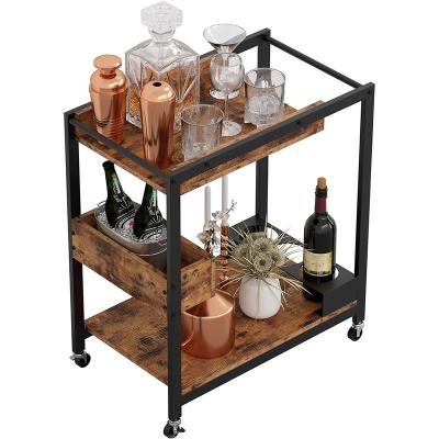 China Modern Functional OEM Service Serving Mobile Bar Cart for sale