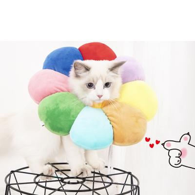 China Wholesale Sustainable Pet Soft Cotton Dog Collar Comfortable Cat Cone Wound Protective Neck Collar for sale