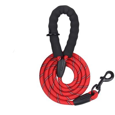 China Wholesale Comfortable Reflective Wire Handle Nylon Dog Leashes Overnight for sale