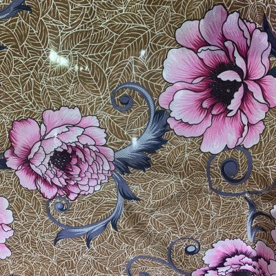 China Waterproof wholesale warp-knitted colorful peony pattern printed mattress fabric for sale for sale