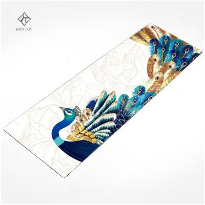 China New Custom Print Non-slip Stretching Foldable Suede Folding Dropshipping Natural Rubber Eco-Friendly Yoga Mat for sale