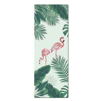 China Waterproof custom logo non slip designed nature OEM digital printing personalized rubber suede yoga mat for sale