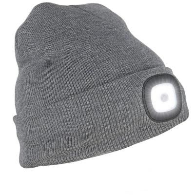 China Emergency 4LED Knit Cap Rechargeable Hands Free Headlight Cap for sale